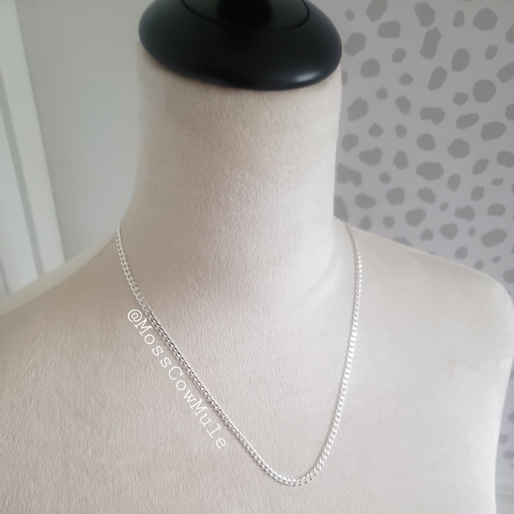 Miabella Italian 925 Sterling Silver Curb Cuban Link Chain Necklace